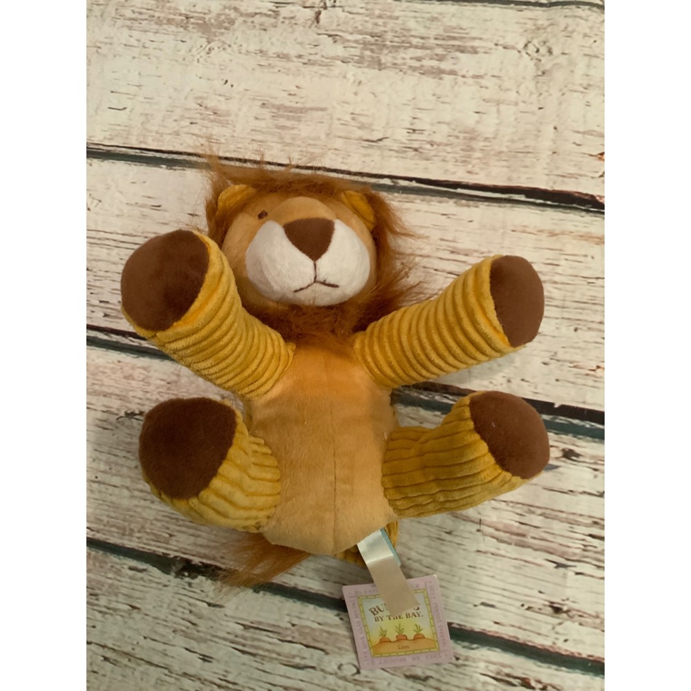 Bunnies By The Bay Rory Lion Plush Stuffed Animal Yellow Corduroy Texture NWT
